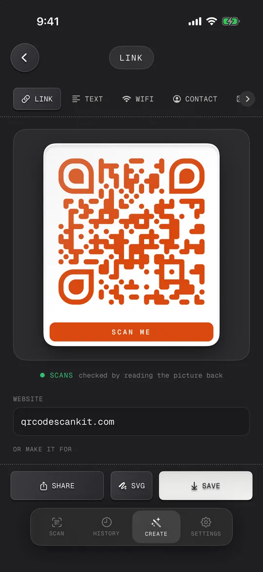 Alt yazılı, özel bir QR kod hazırlayan QR kod oluşturucu